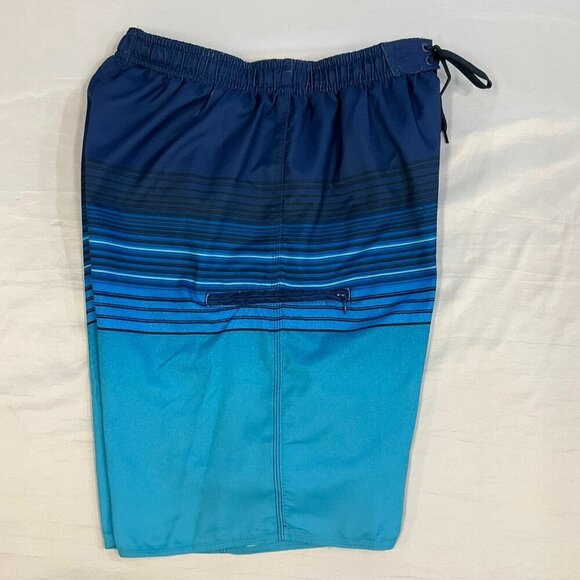 BURNSIDE Men's mult-blue color Board Shorts Bathing Suit Size M. NWT - Picture 3 of 10